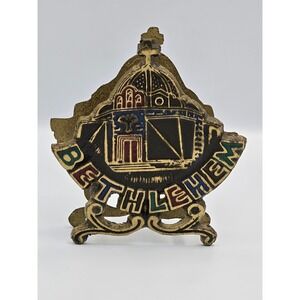 Vintage Bethlehem Landmark Architectural Metal napkin Holder Decorative Display